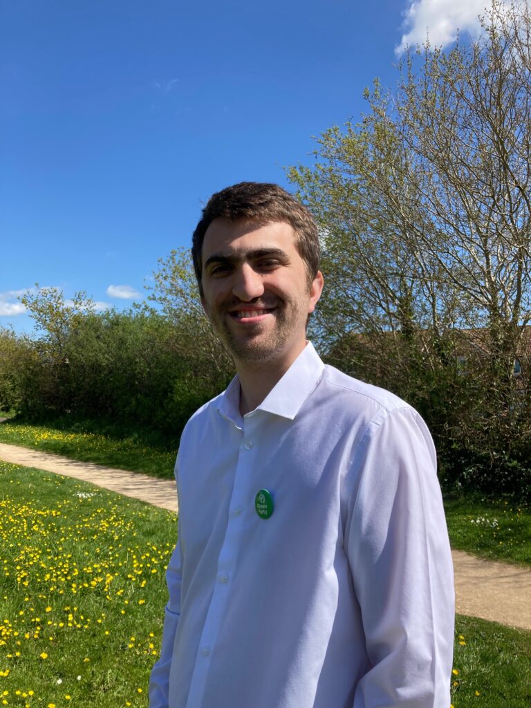 committee member and electoral candidate, Ryan Trower, standing in a park